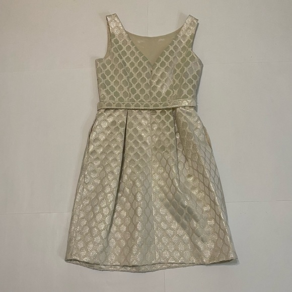 Eliza J Vintage dress cream & silver size 4 - Picture 9 of 12